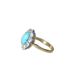 Bague Marguerite Turquoise et Diamants - Castafiore