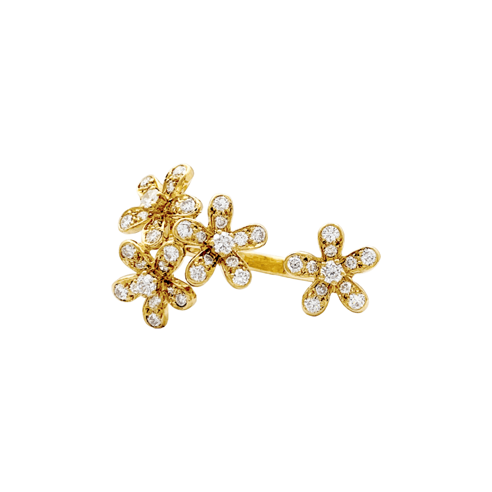 Bague Marguerite VAN CLEEF & ARPELS "Socrate" en or jaune et diamants - Castafiore