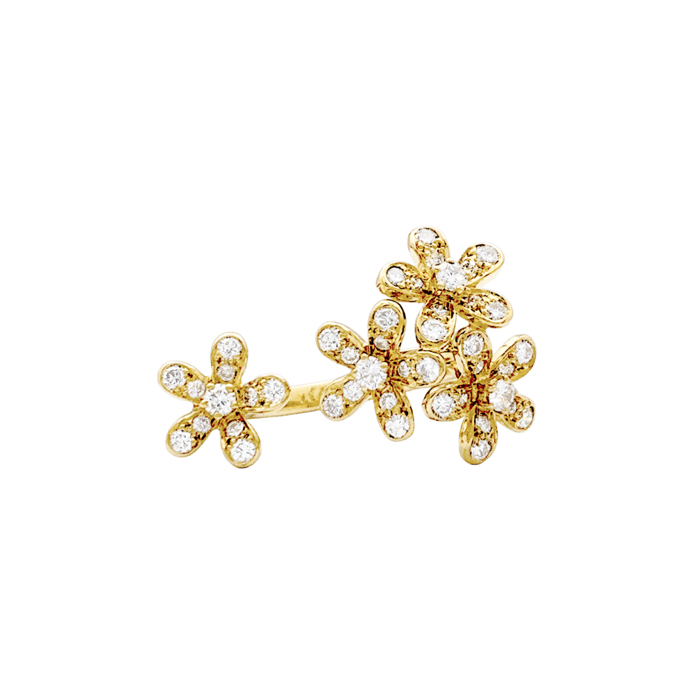Bague Marguerite VAN CLEEF & ARPELS "Socrate" en or jaune et diamants - Castafiore