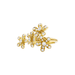 Bague Marguerite VAN CLEEF & ARPELS "Socrate" en or jaune et diamants - Castafiore
