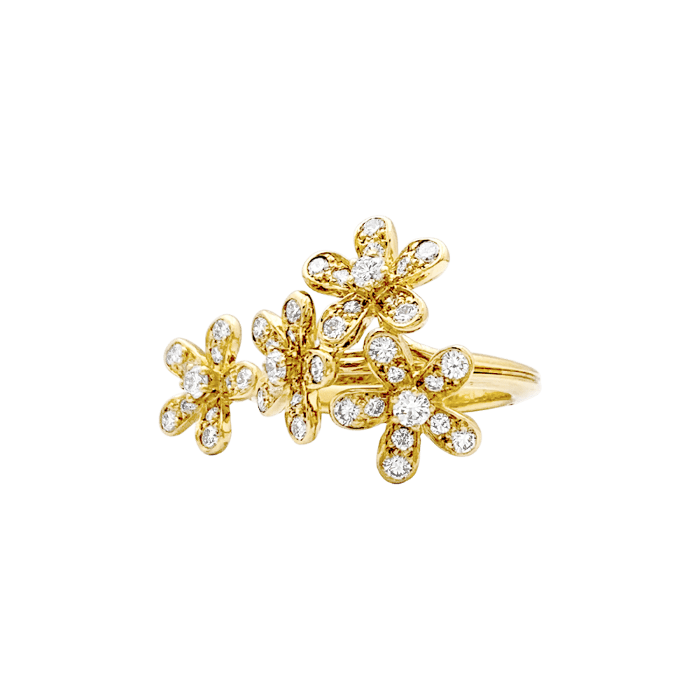 Bague Marguerite VAN CLEEF & ARPELS "Socrate" en or jaune et diamants - Castafiore