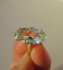Bague Marquise Aigue - marine Or blanc - Castafiore