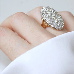 Bague marquise diamants 4,75 Cts - Castafiore
