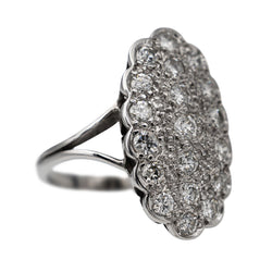 Bague Marquise en Or blanc et Diamant - Castafiore