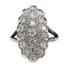 Bague Marquise en Or blanc et Diamant - Castafiore