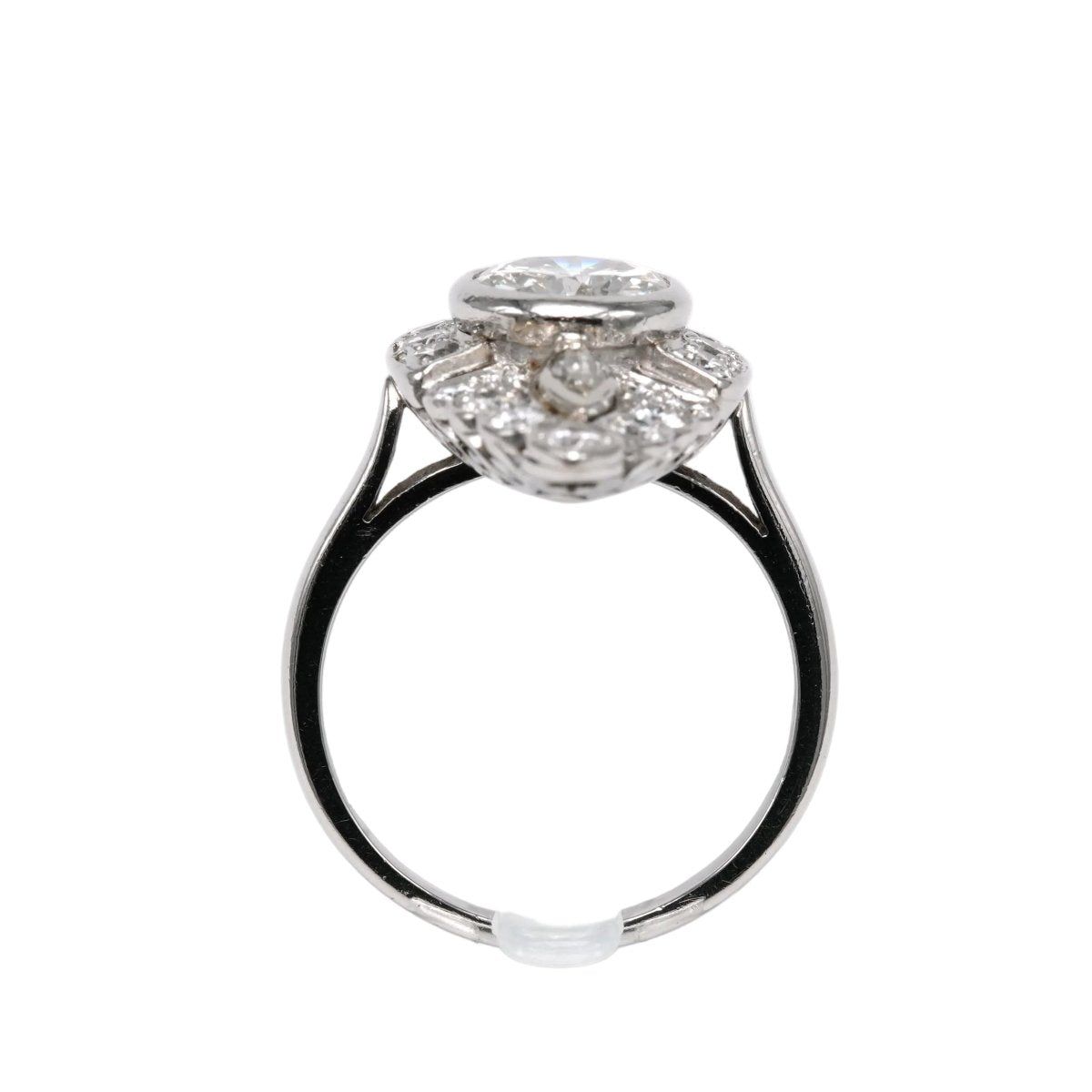 Bague Marquise en or blanc et diamants - Castafiore