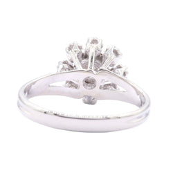 Bague Marquise en or blanc et diamants - Castafiore