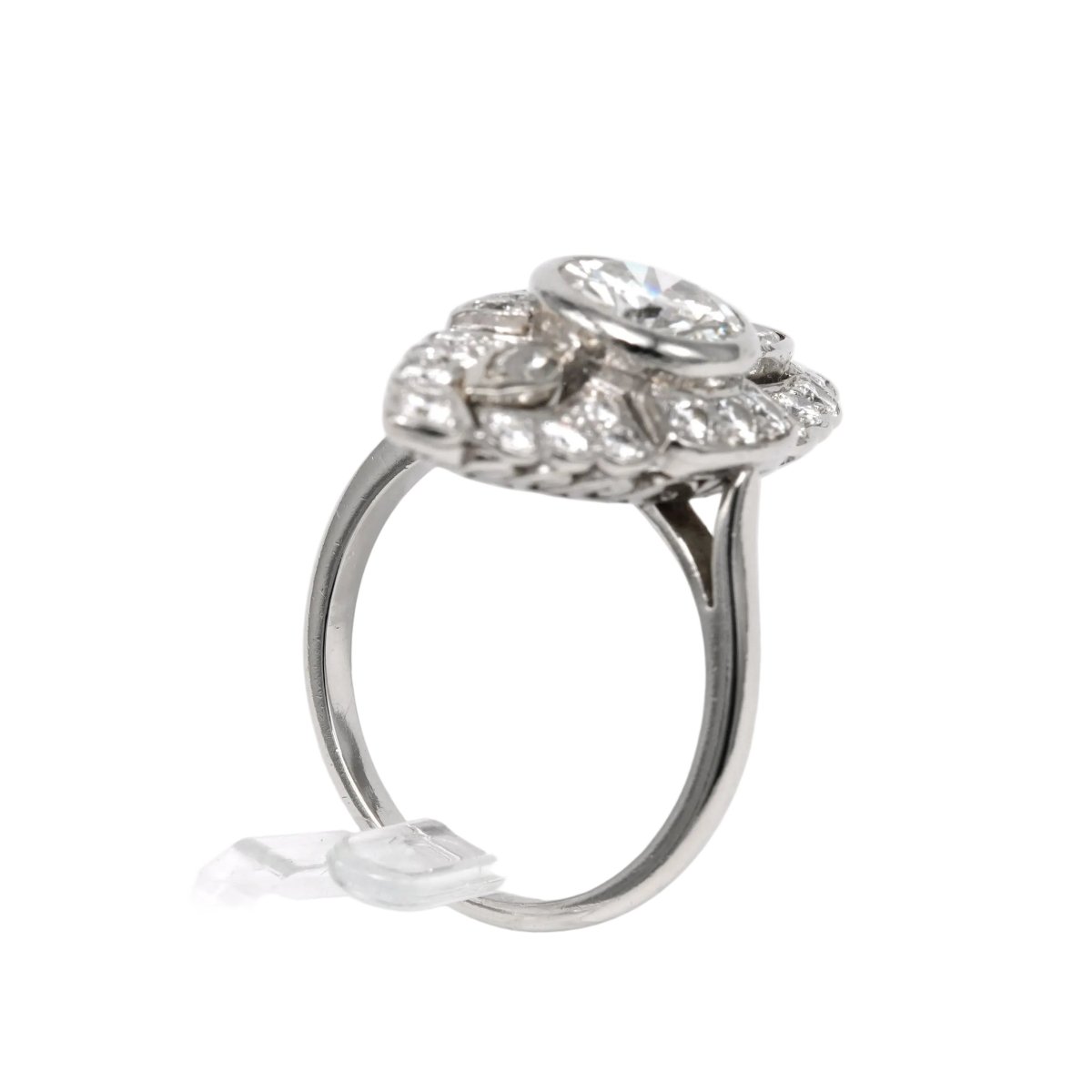 Bague Marquise en or blanc et diamants - Castafiore
