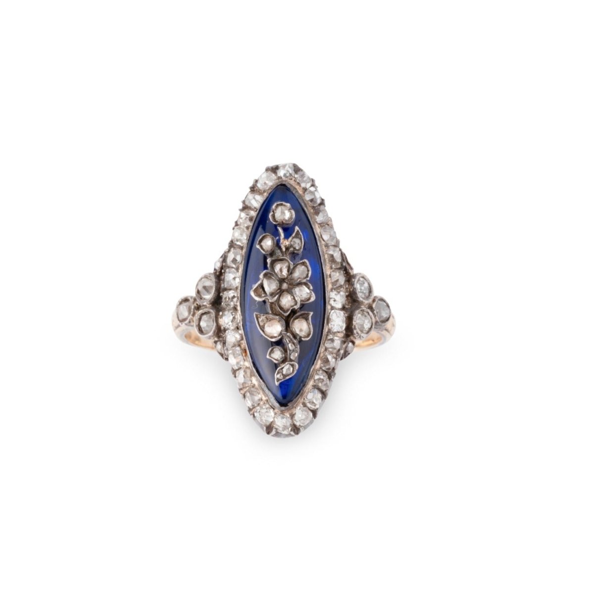 Bague Marquise en or et diamants - Castafiore