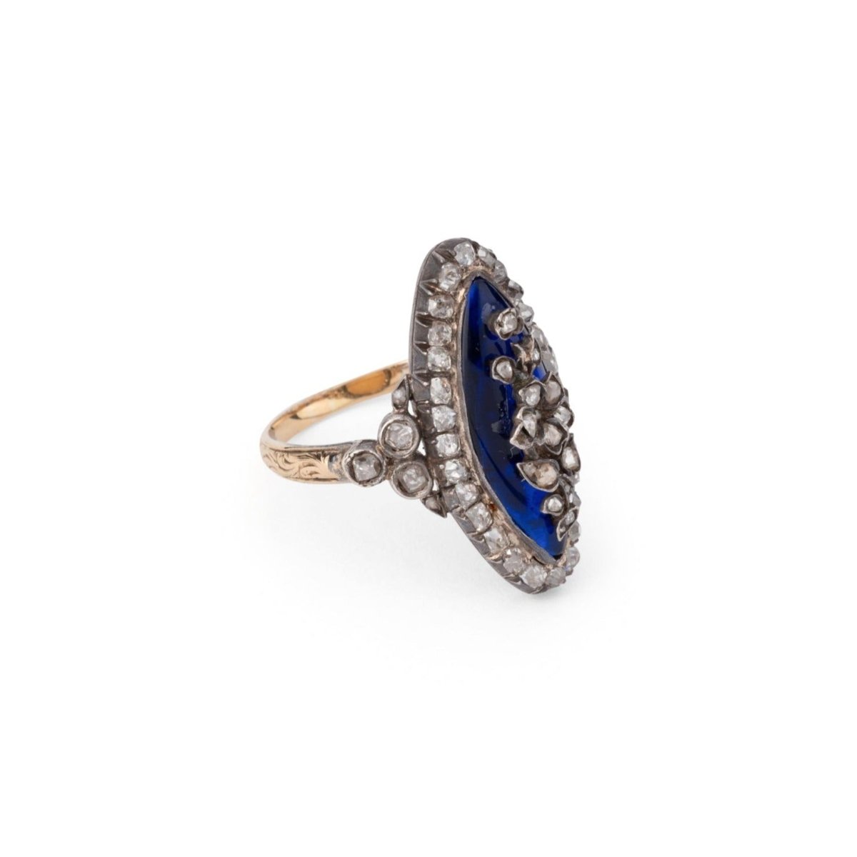 Bague Marquise en or et diamants - Castafiore