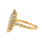 Bague Marquise en or jaune et diamant - Castafiore