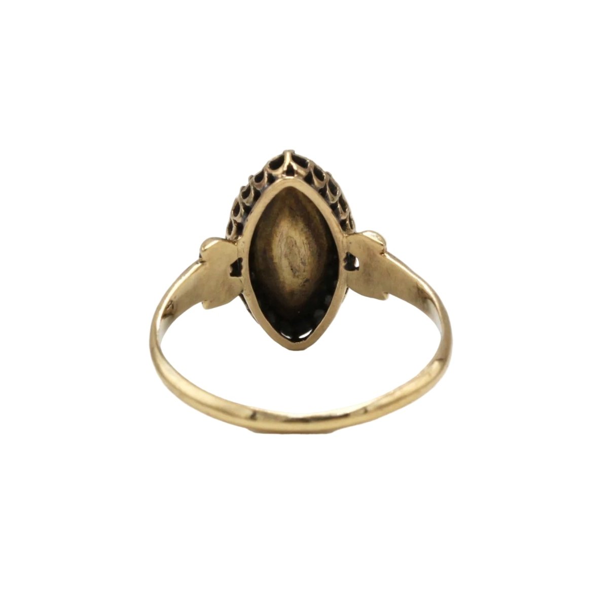 Bague Marquise en or jaune et diamants - Castafiore