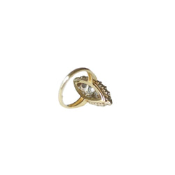 Bague Marquise en or jaune et diamants - Castafiore