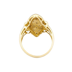 Bague Marquise en or jaune et diamants - Castafiore