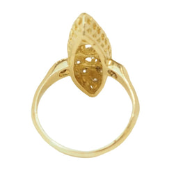 Bague Marquise en or jaune et diamants - Castafiore
