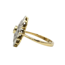 Bague Marquise en or jaune et diamants - Castafiore