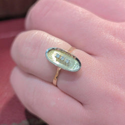 Bague Marquise en or jaune et diamants - Castafiore