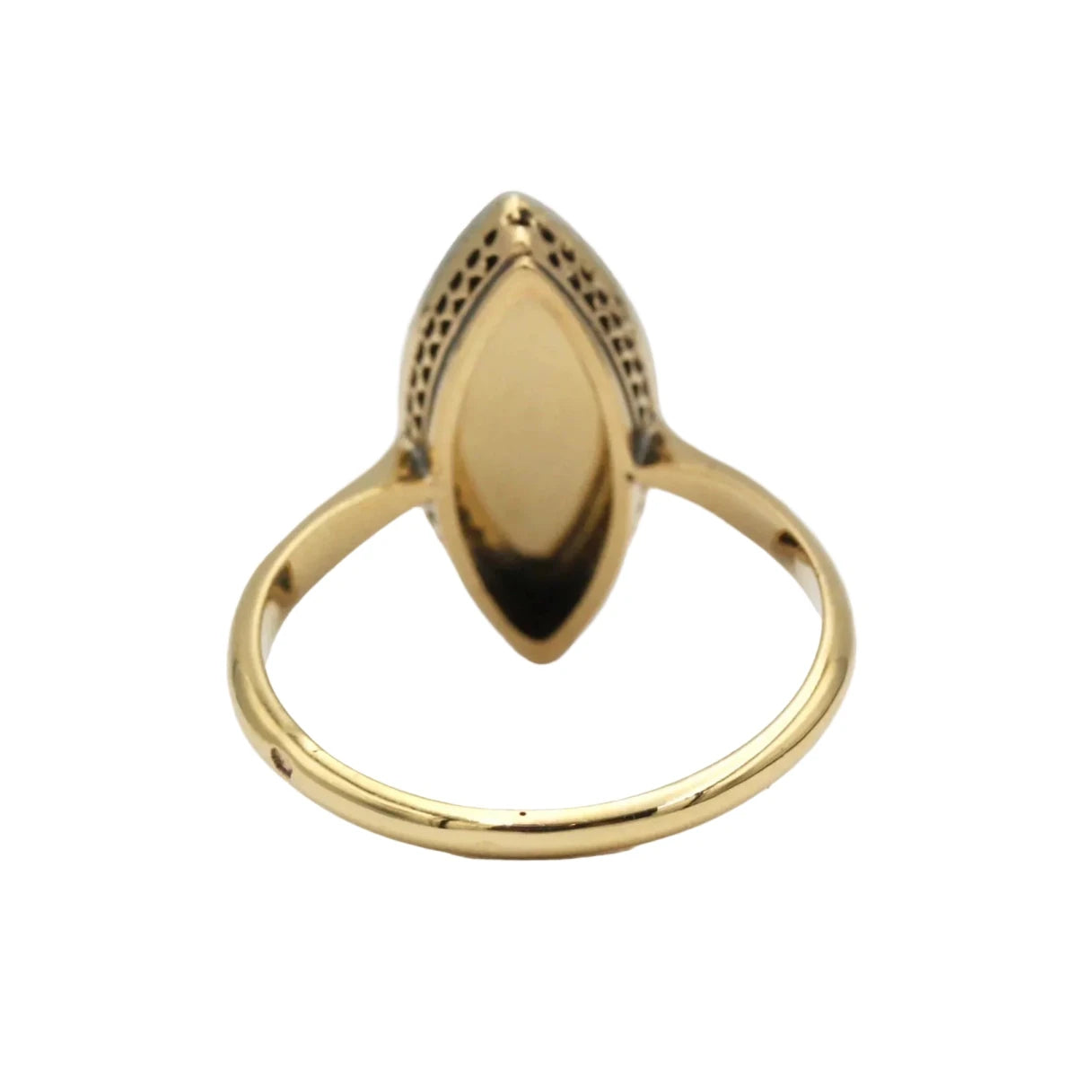 Bague Marquise en or jaune et diamants - Castafiore