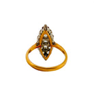 Bague Marquise en or jaune et diamants - Castafiore