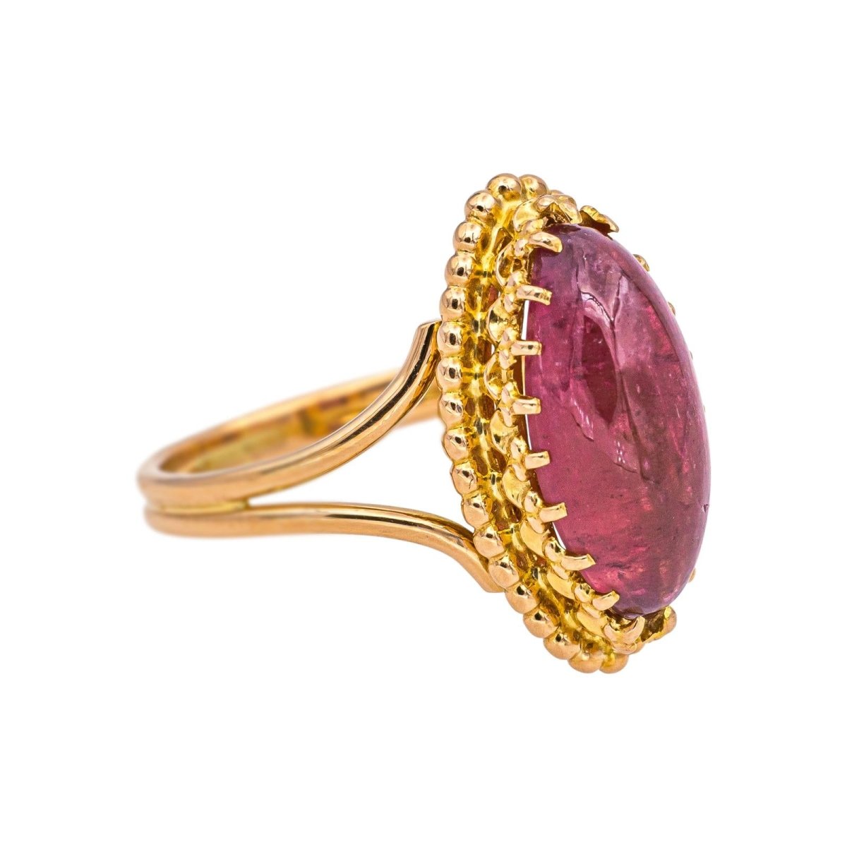 Bague Marquise en or jaune et tourmaline - Castafiore
