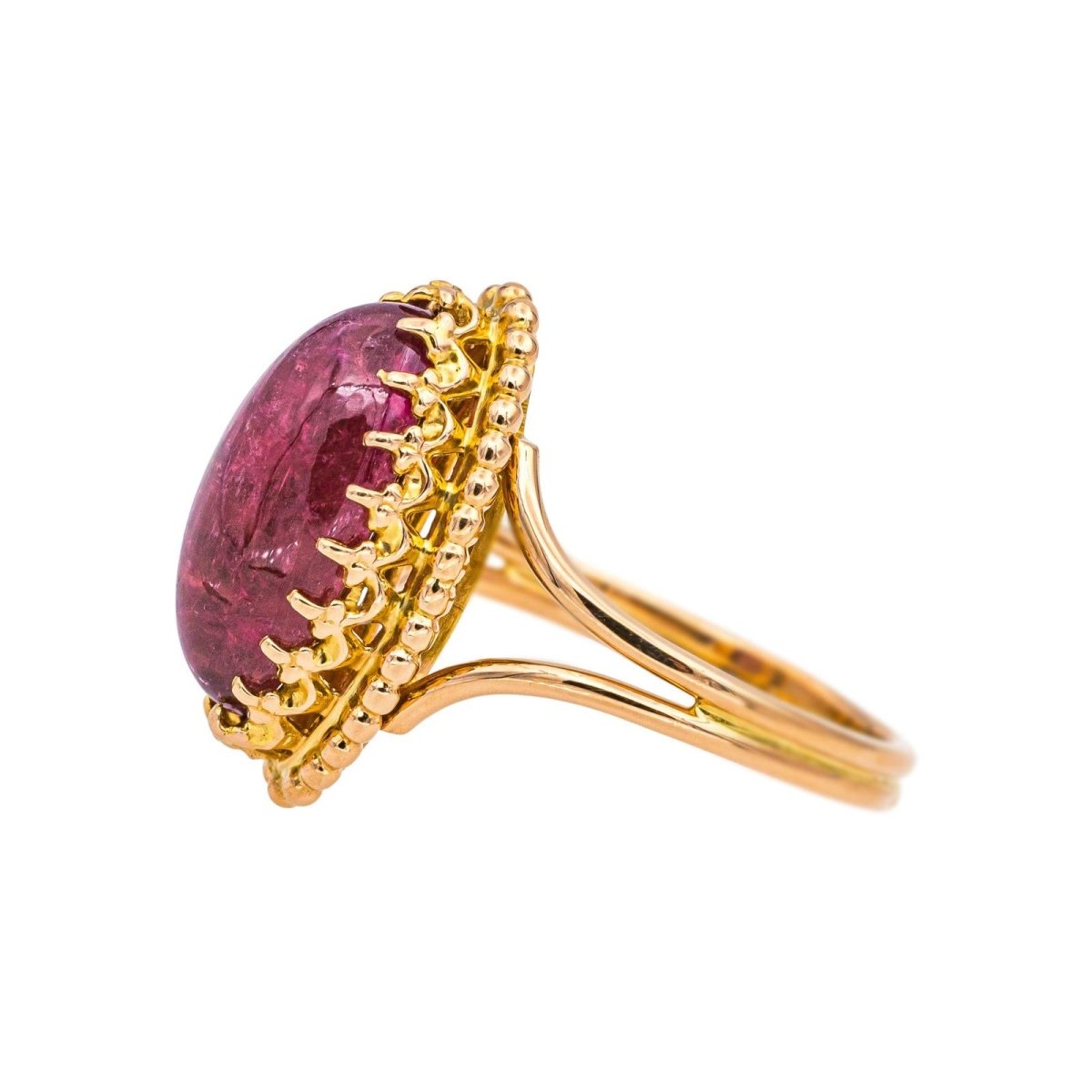 Bague Marquise en or jaune et tourmaline - Castafiore