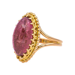 Bague Marquise en or jaune et tourmaline - Castafiore