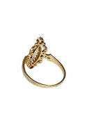 Bague marquise en or, opale, rubis et diamants - Castafiore