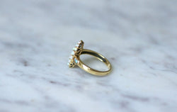 Bague marquise opales sur or - Castafiore