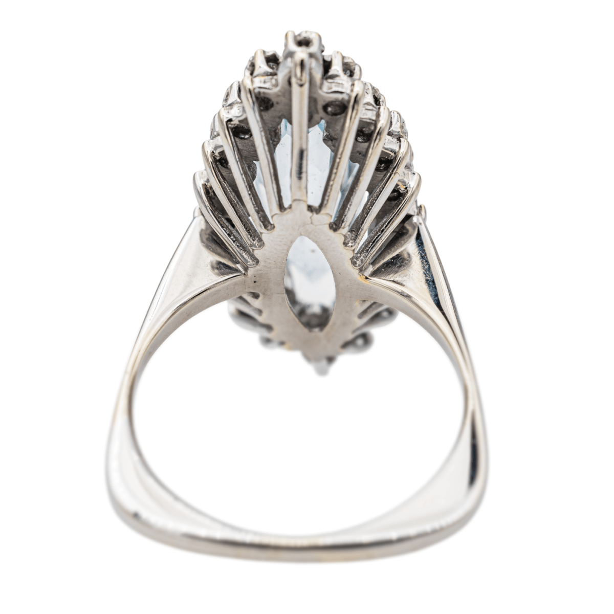 Ring Aquamarine white gold marquise – Castafiore1