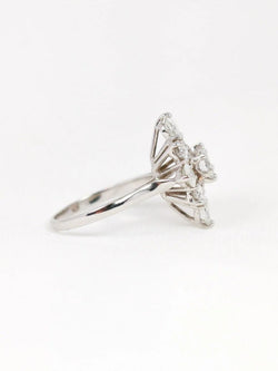 Bague marquise or blanc diamants 2,3 ct - Castafiore