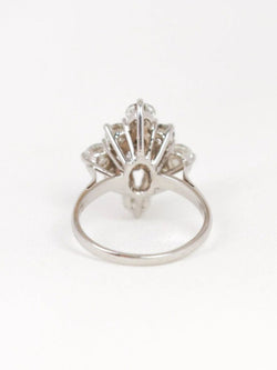 Bague marquise or blanc diamants 2,3 ct - Castafiore