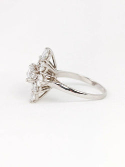 Bague marquise or blanc diamants 2,3 ct - Castafiore