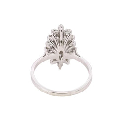 Bague marquise or blanc diamants - Castafiore
