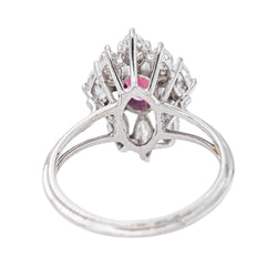 Bague Marquise Or blanc Rubis - Castafiore