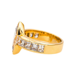 Bague Marquise Or jaune Diamant - Castafiore