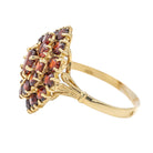 Bague Marquise Or jaune Grenat - Castafiore