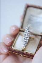 Bague marquise or rose et diamants - Castafiore