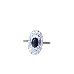 Bague marquise saphir et diamants - Castafiore