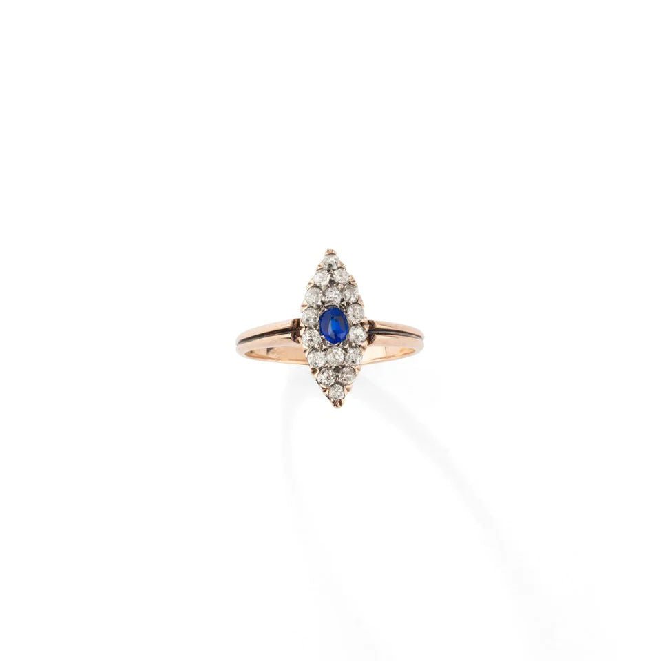 Bague marquise. Travail Russe, vers 1900 - Castafiore