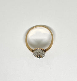 Bague marquise vintage saphir et diamants taille rose - Castafiore