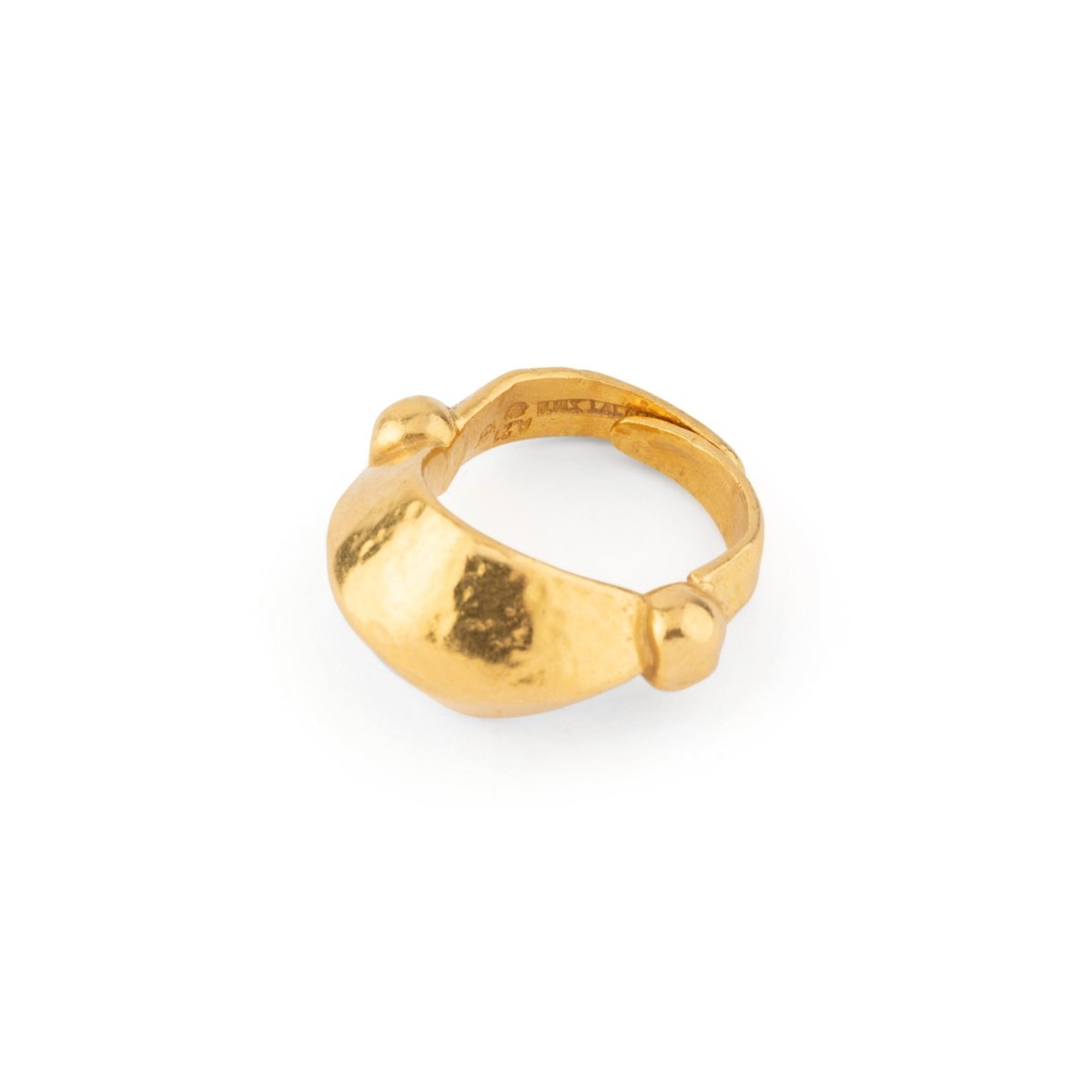 Bague martelé bombée du créateur Lalaounis - Castafiore