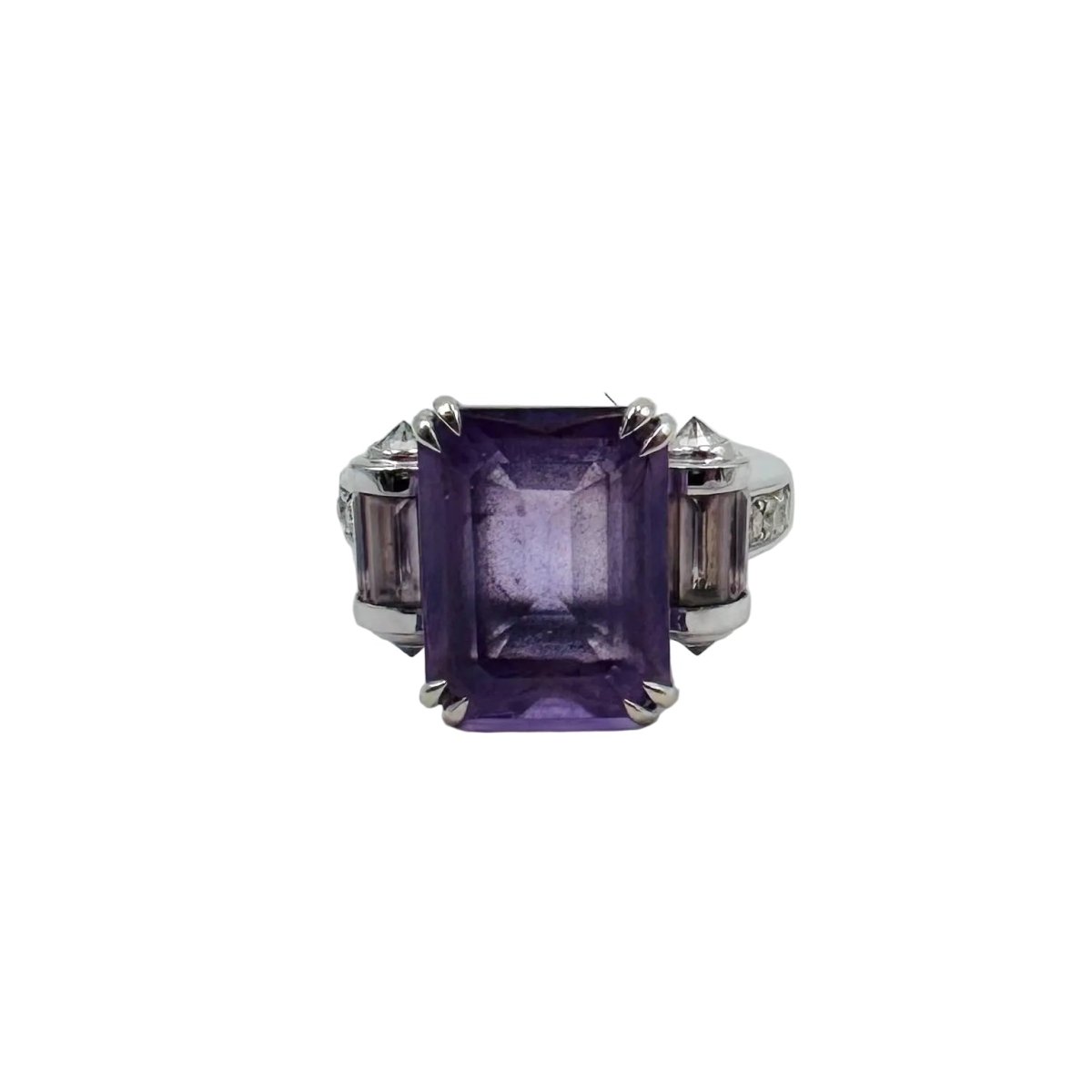 Bague MAUBOUSSIN "Couleur Baiser" en or blanc, améthystes et diamants - Castafiore
