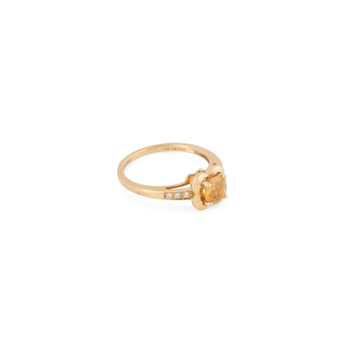 Bague MAUBOUSSIN "Désirez Amour" en or jaune citrine et diamants - Castafiore