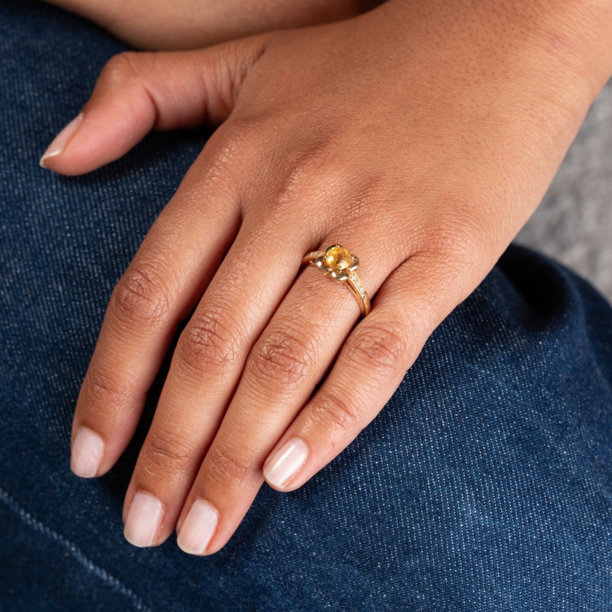 Bague MAUBOUSSIN "Désirez Amour" en or jaune citrine et diamants - Castafiore