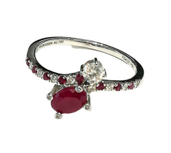 Bague MAUBOUSSIN Duo de Passion en or blanc rubis et diamants - Castafiore
