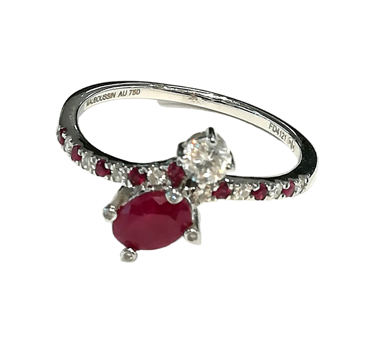 Bague MAUBOUSSIN Duo de Passion en or blanc rubis et diamants - Castafiore
