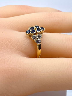 Bague Mauboussin en or jaune 18 carats en saphirs et diamants - Castafiore