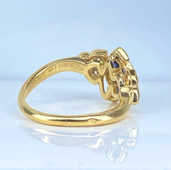 Bague Mauboussin en or jaune 18 carats en saphirs et diamants - Castafiore