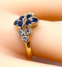 Bague Mauboussin en or jaune 18 carats en saphirs et diamants - Castafiore