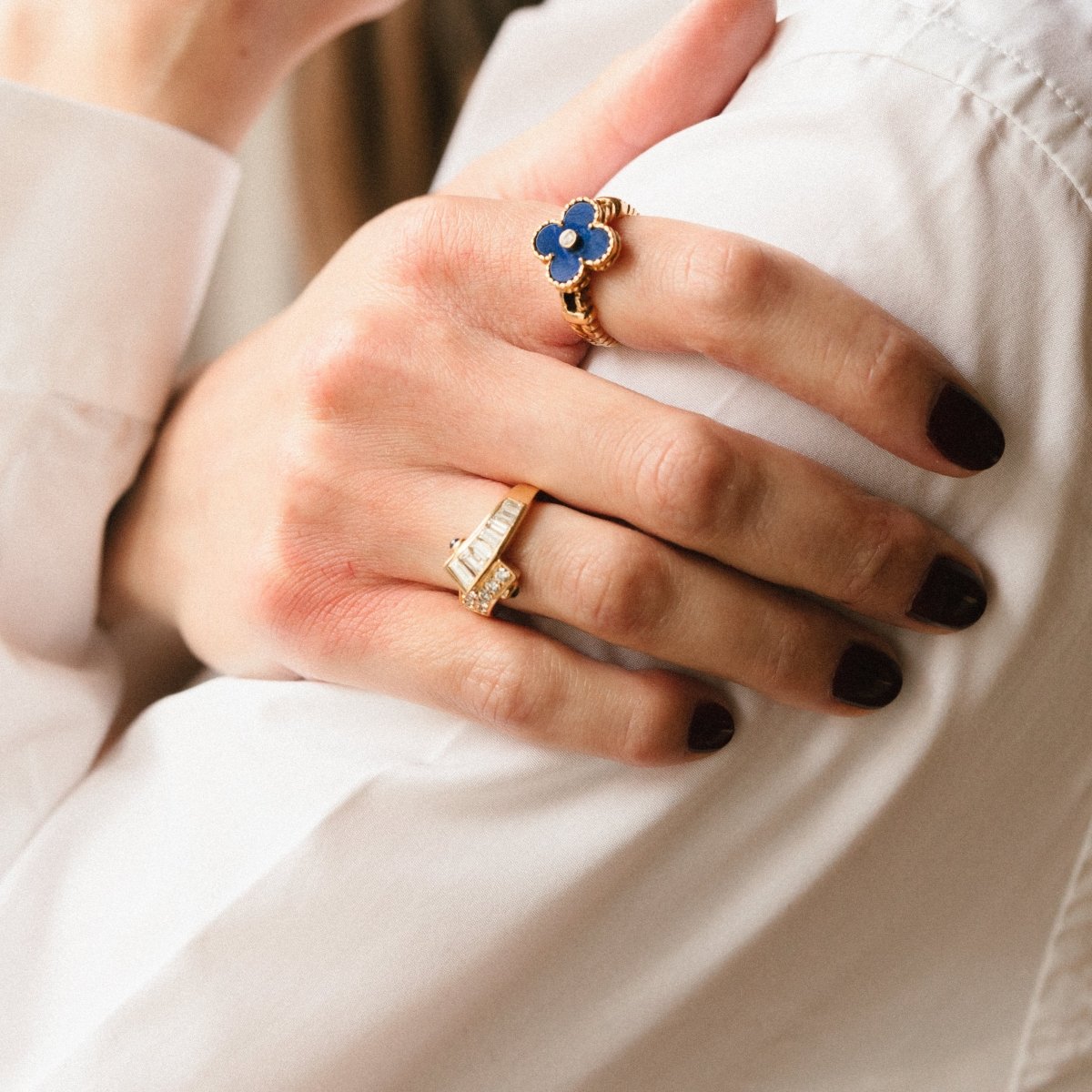 Bague MAUBOUSSIN en or jaune, saphirs et diamants - Castafiore